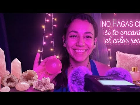 ASMR de chica fresa: Mundo 100% rosa 🩷 tapping, agua y sonidos para ANSIEDAD