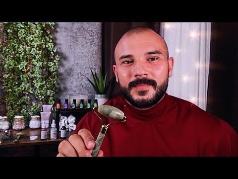 ASMR Face Treatment Spa with Oil Massage 💆🏻‍♂️ Homage to @LatteASMR  ✨ Male Personal Attention