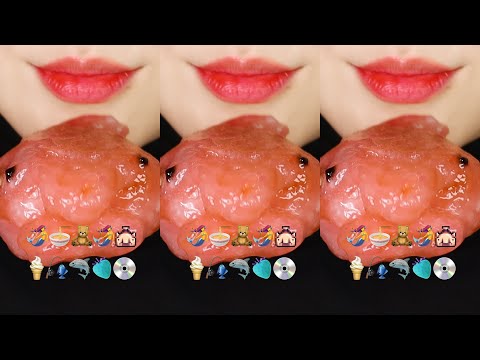 VERTICAL MUKBANG BLOBFISH, BEESWAX CANDY ASMR TAPIOCA PEARL ASMR EMOJI FOOD ASMR 🐡
