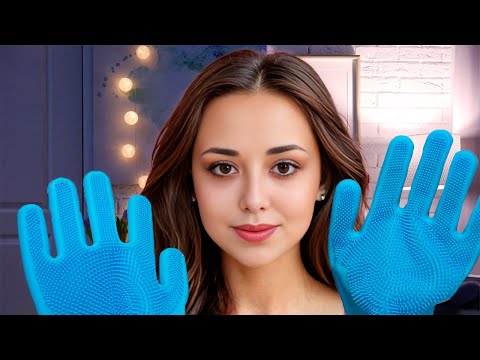 SOOTHING ASMR Gloves with Bristles and Layered Sounds