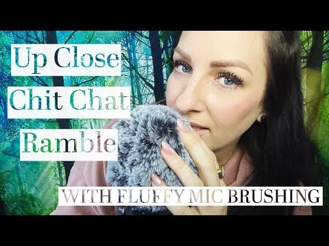 🤍⚪  ASMR - Up Close Chit Chat Ramble w/ MIC BRUSHING ⚪🤍