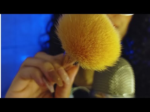 ASMR- PINCEL NA TELA + SONS DE BOCA