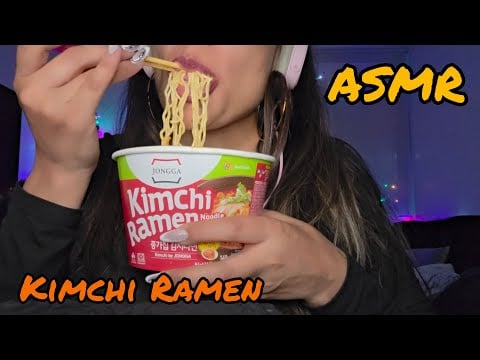 ASMR RAMEN | MI PRIMERA VEZ PROBANDO KIMCHI  #asmr #asmrsounds 
