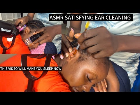 ASMR Relaxing Ear Cleaning and Picking for Those Who Need Sleep Immediately, with Gum and Whispers