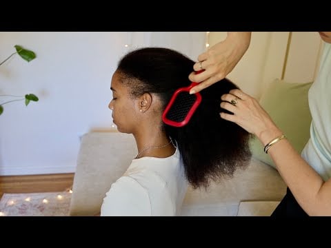 ASMR ☁️ No Talking 🤫 Tingly Hair Play, Hair Brushing, Parting & Sectioning, Baby Hair Combing
