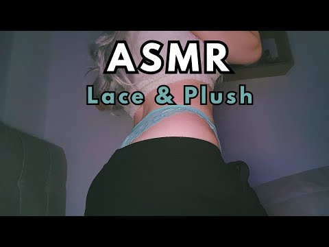ASMR ♡ Plush & Lace Scratching | Fabric scratching sounds ♡ asmr body triggers