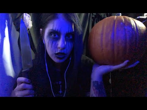 ASMR Pumpkin Carving and Squishing!