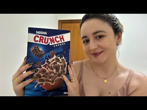 ASMR: PROVANDO CRUNCH CEREAL DE CHOCOLATE