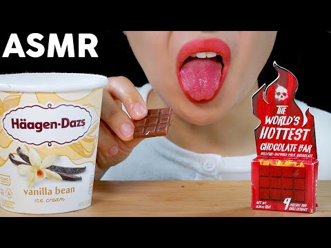 ASMR The World's Hottest Chocolate Challenge Eating Sounds | 세상에서 제일 매운 초콜릿 챌린지 먹방 | MINEE EATS