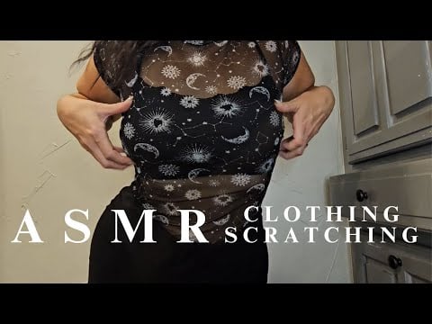 ASMR | Clothing Scratching | No Talking | Fun Textures & sounds | Goth Girl |