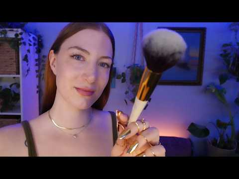 ASMR 🌧️ Rainy Close-Up Face Brushing & Personal Attention 😴 Gentle Visual Triggers