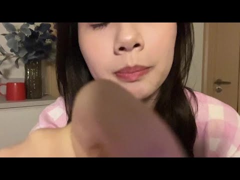 Sleep Aid: Drawing on Face with Saliva #ASMR #Sound Control #Stress Relief