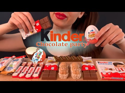 ASMR | KINDER CHOCOLATE PARTY Happy Hippo, Kinder Joy, | EATING SOUNDS | No Talking | Lady M. ASMR