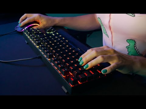 ASMR Sons de TECLADO MECÂNICO e MOUSE GAMER (no talking)