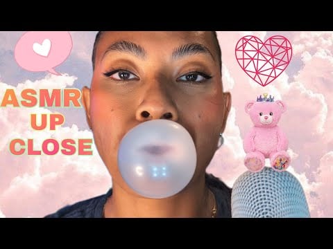 ASMR Tingly Up Close Gum Chewing With Heavy Breathing Sounds