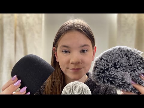 mic scratching-(bare mic, foam cover, fluffy cover)~annaASMR