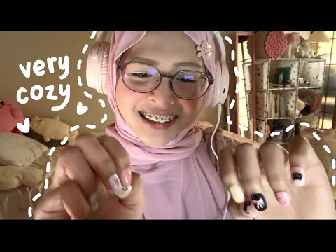 asmr ☆彡 cozy ramblings in malay with lots of nail tapping ☕️ membebel sampai awak tidur~
