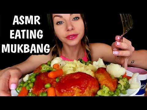 АСМР Мукбанг Итинг пюре с тефтелями  Еда 🤤 ASMR Eating sounds | Mashed potatoes & meatballs Mukbang