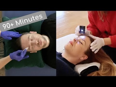 [ASMR] The BEST Face & Skin Mapping Compilation For INSTANT Focus and SLEEP (No middle ads)
