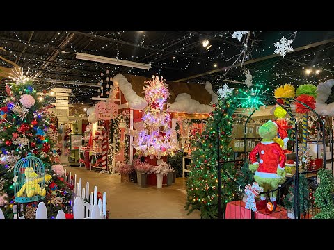 ASMR Christmas store walkthrough, voiceover whispering