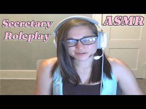 ASMR Secretary Roleplay (soft whispers and typing sounds)