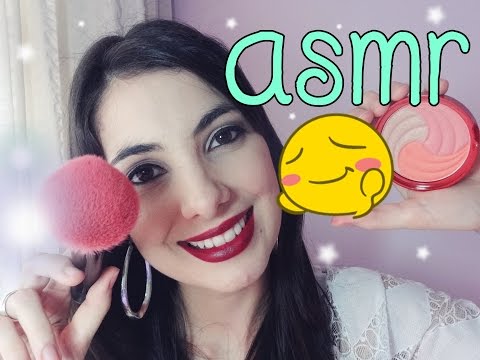 ASMR:  Vídeo para dar soninho e relaxar (ROLEPLAY MAQUIAGEM)