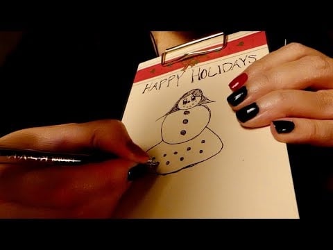 ASMR Writing Holiday Letters