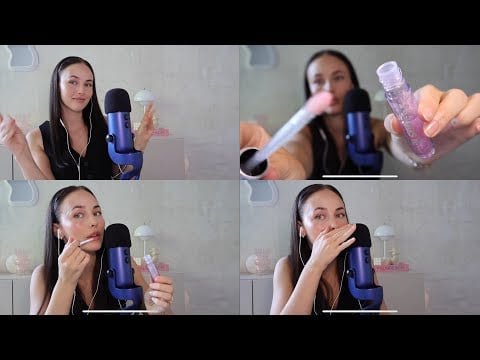 ASMR Lipgloss Application (Mouthsounds,whispering,tapping) 💄