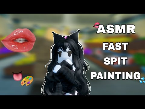 ASMR FAST SPIT PAINTING 👅🎨💦 | ROBLOX GAMEPLAY ♡