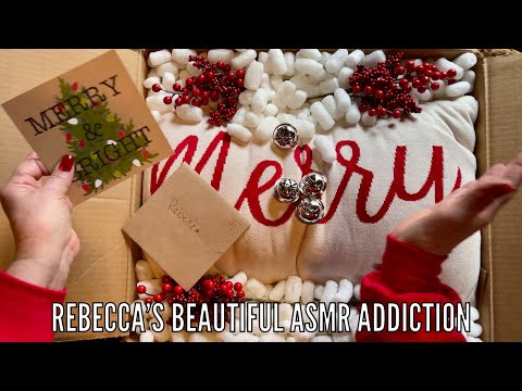 ASMR Opening Christmas Gifts from Jamie, Matt & Flora! (Whispered only) Unboxing holiday packages!