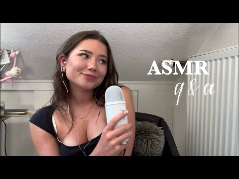ASMR - whisperd q&a (clicky whisper, gum chewing) II asmr german/deutsch