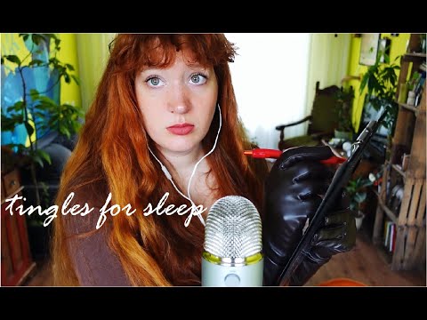 ASMR tingles for your best sleep ( leather, brushing, plastic, gloves, ssh, writing)