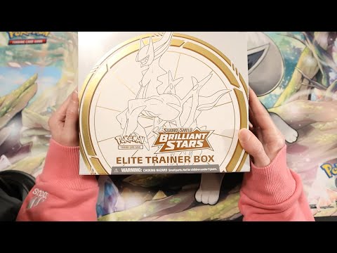 Pokemon ETB | Brilliant Stars ASMR Opening (whispers, crinkles, & tapping)