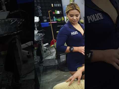 💈HELLO I AM ASMR LADY POLICE ELENA #headmassage #earmassage #backscratching #sleepasmr #shortsviral