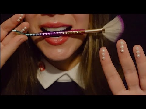 ASMR INSANO 🤯 SUSSURROS, PINCELADAS e PÉROLAS - TODA INTENSIDADE Que VOCÊ PROCURA *TASCAM*