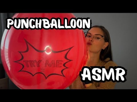 ASMR Big Red Punch Balloon | Stretching & Inflation Sounds