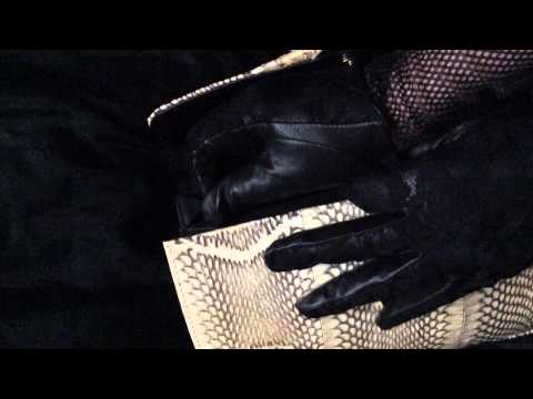 [ ASMR ]  Leather / lace gloves over net gloves