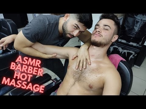 ASMR TURKISH BARBER SPECIAL TECHNIQUE MASSAGE - Asmr face,head,shoulder,arm,chest,nape,neck massage