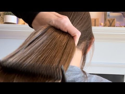 ASMR Hair Brushing, Hair Play, Finger combing, Gentle head scalp massage to help you fall asleep.