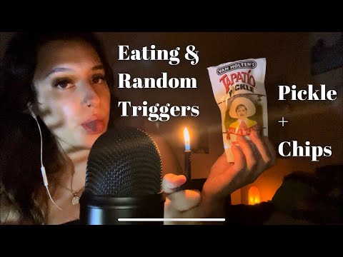 ASMR~ Up close and personal attention/Eating/Random triggers (Hand movements + Mouth sounds)