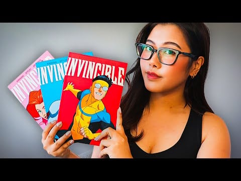 ASMR 📖 Reading INVINCIBLE Comics 💥 Soft Whispers & Paper Tracing For Sleep 💤