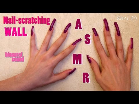 ✶ Binaural ASMR 🔊 NAIL SCRATCHING WALL 🎧  💤 ↬ long nails-tingles ↫