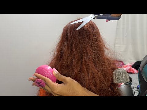 ASMR MEXENDO NO CABELO PRA DORMIR / asmr hair brushing / Asmr mouth sounds 