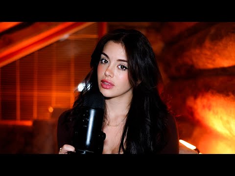 asmr girlfriend helps you relax in a cozy cabin...