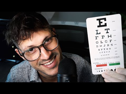 ASMR Eye Exam Optical Tests with Light Triggers Whispered