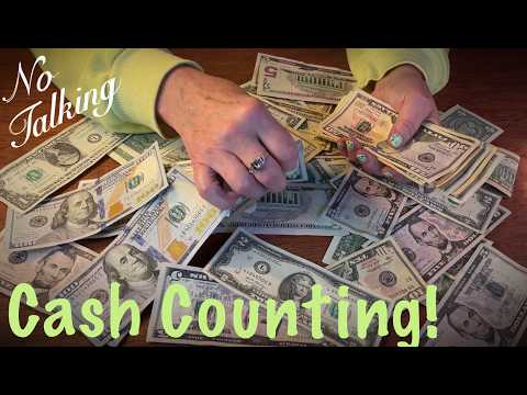 ASMR Money Sounds💰Counting 1,000 in Real U.S. Bills 💵 (No Talking Version) Crispy Crinkly paper!