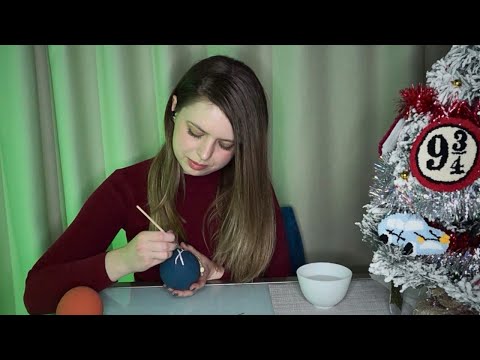 [ASMR IN UKRAINIAN] 🎄 Let's Paint a Christmas Tree Toy Together | Soft spoken, story time, tapping