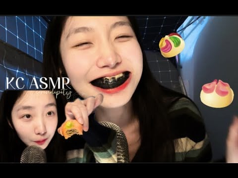 ”KC Sleeping Aid” Eats Fruit-shaped Pastries | Soft Waxy, Sweet and Tainty | Teeth Black after Eati