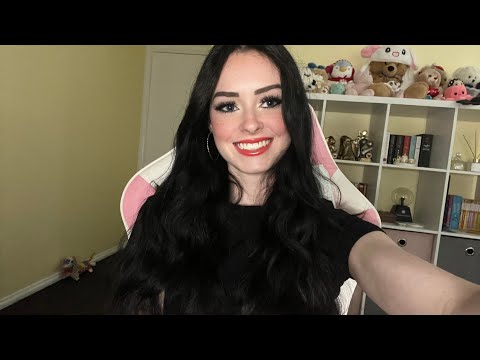 ASMR semi-inaudible whispering + face touching & brushing ❤️