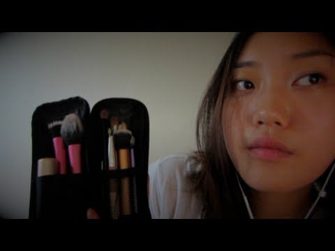 [ASMR] ✈️ What's in My Travel Makeup Bag? | 3D Whispering